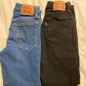 2 PAIRS Levi’s Wedgie Skinny Jeans 25